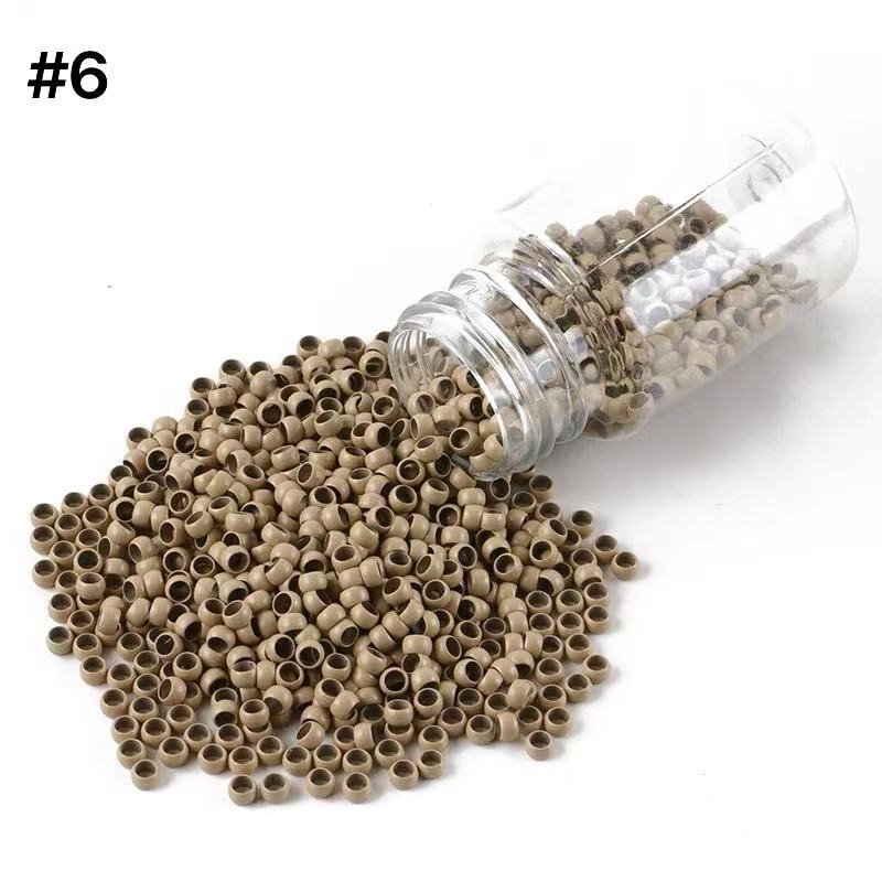 1000pcs 3mm Copper Silicone Nano Rings