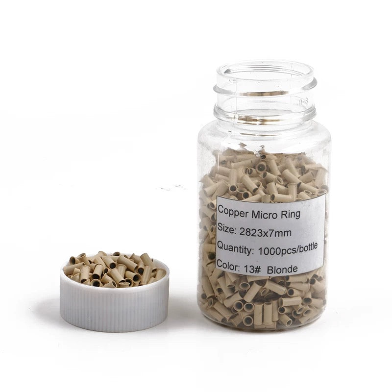 1000pcs copper open-end extension hair rings0.5g