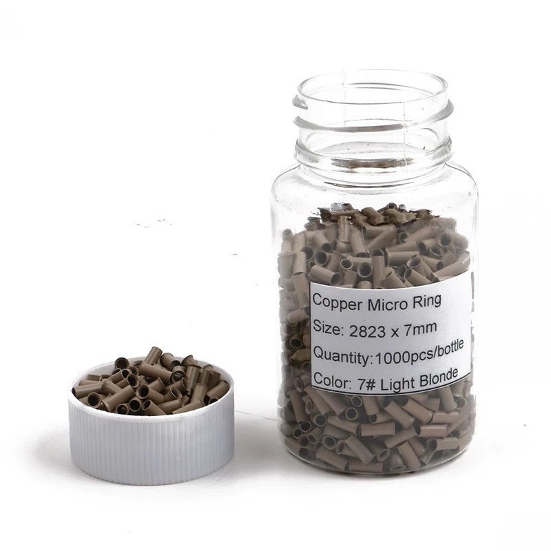 1000pcs copper open-end extension hair rings0.5g