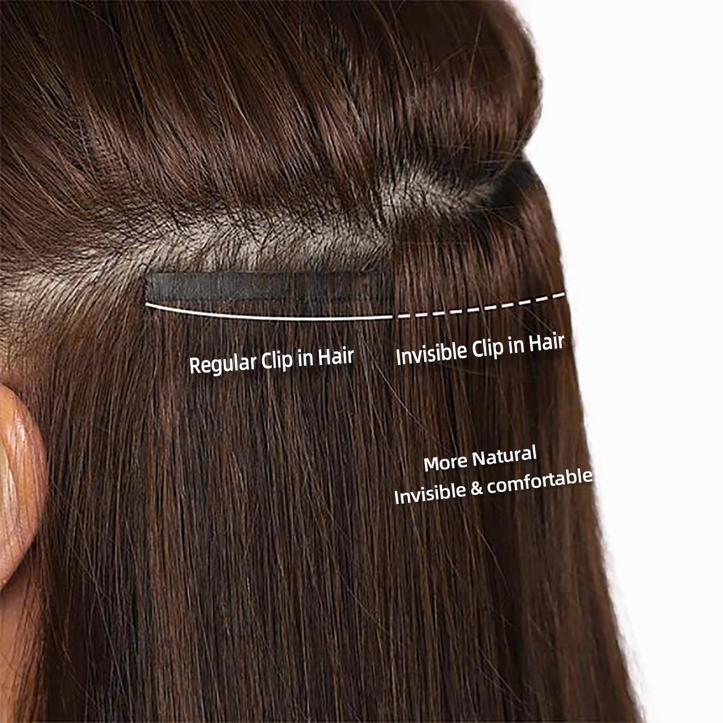 Invisible Clip-In Hair Extensions